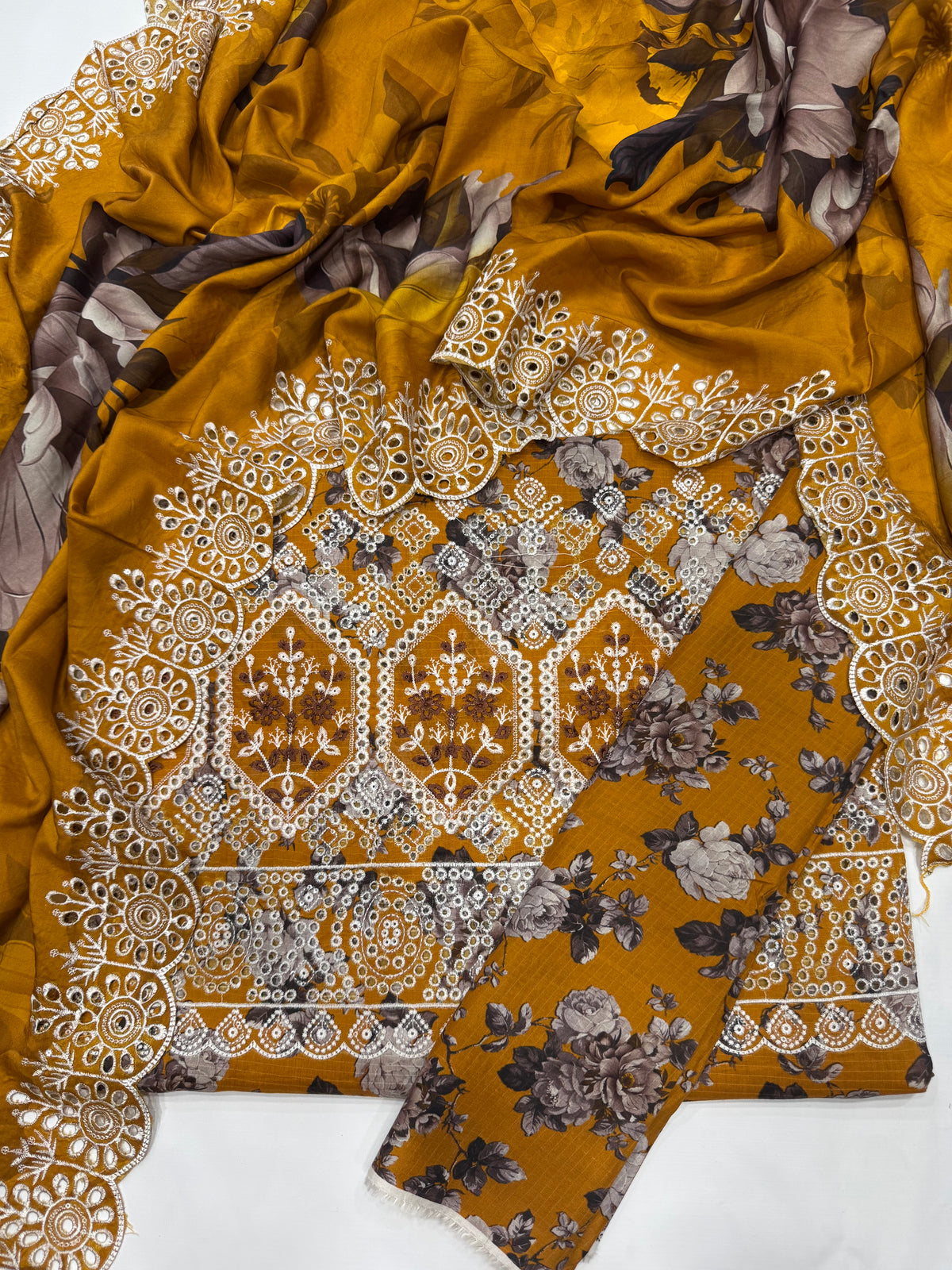 Viscose Embroidered 3pc