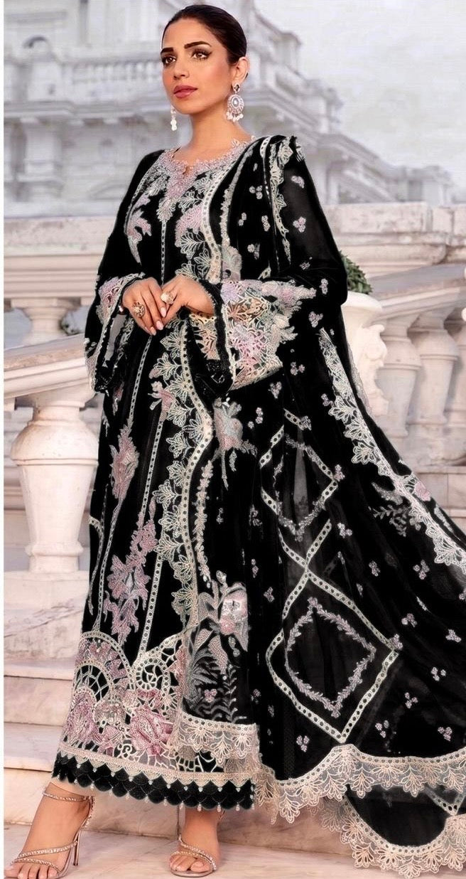 Maria b dhanak 3pc Embroidered