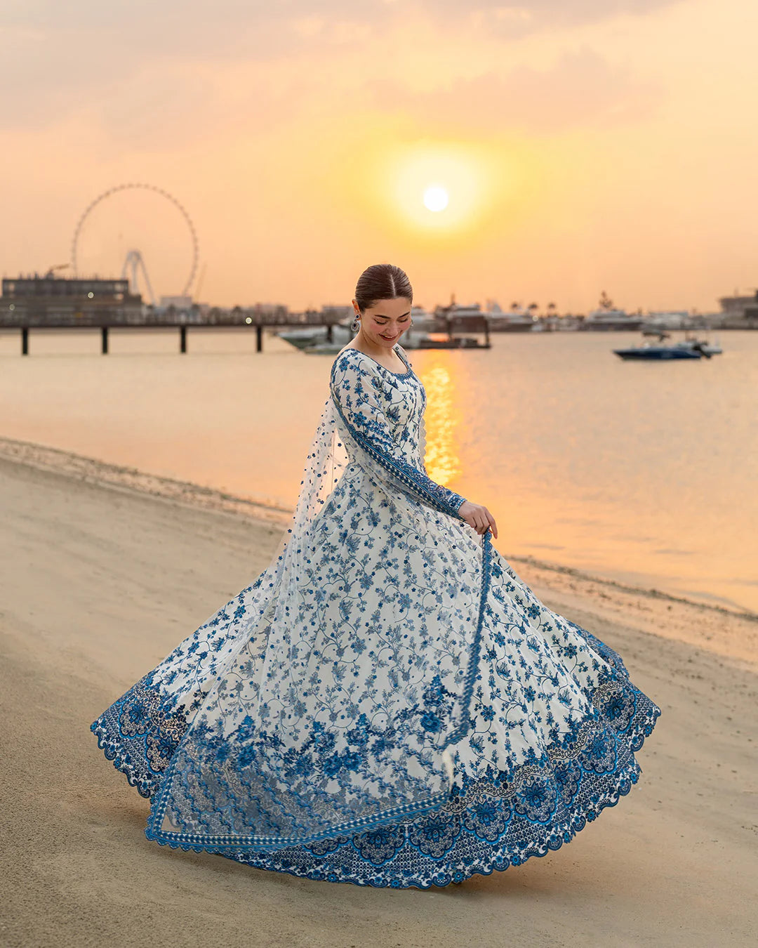 Faiza Saqlain Lawn Emb Frock-SN02