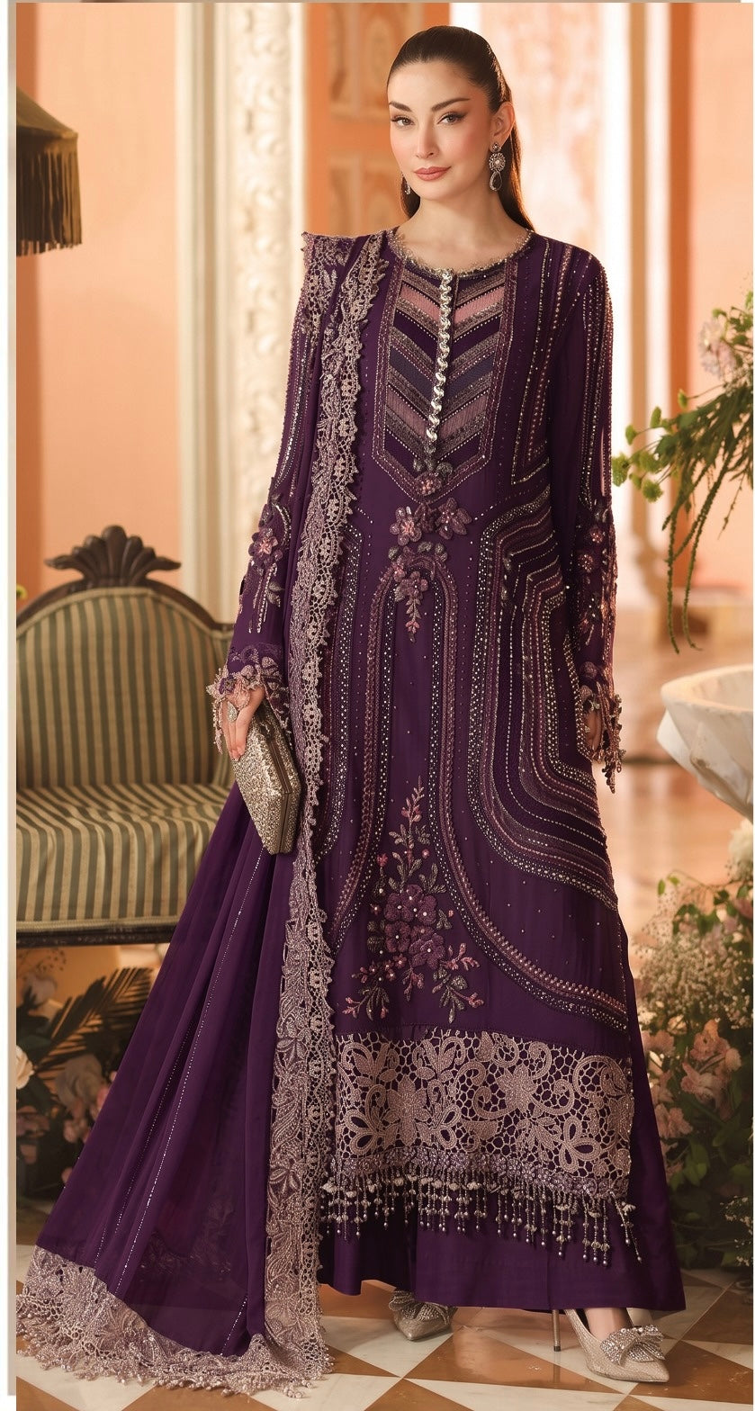 Maria b dhanak 3pc purple
