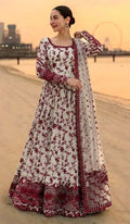 Faiza Saqlain 3pc Maroon