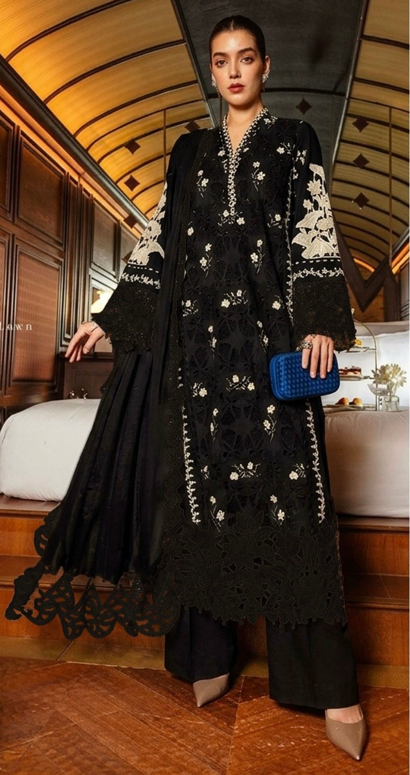 Maria b Emb Lawn 3Pc
