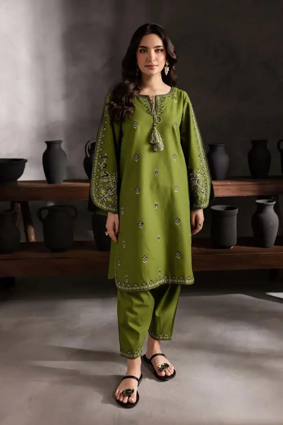 Batik Embroidered Lawn 2pc