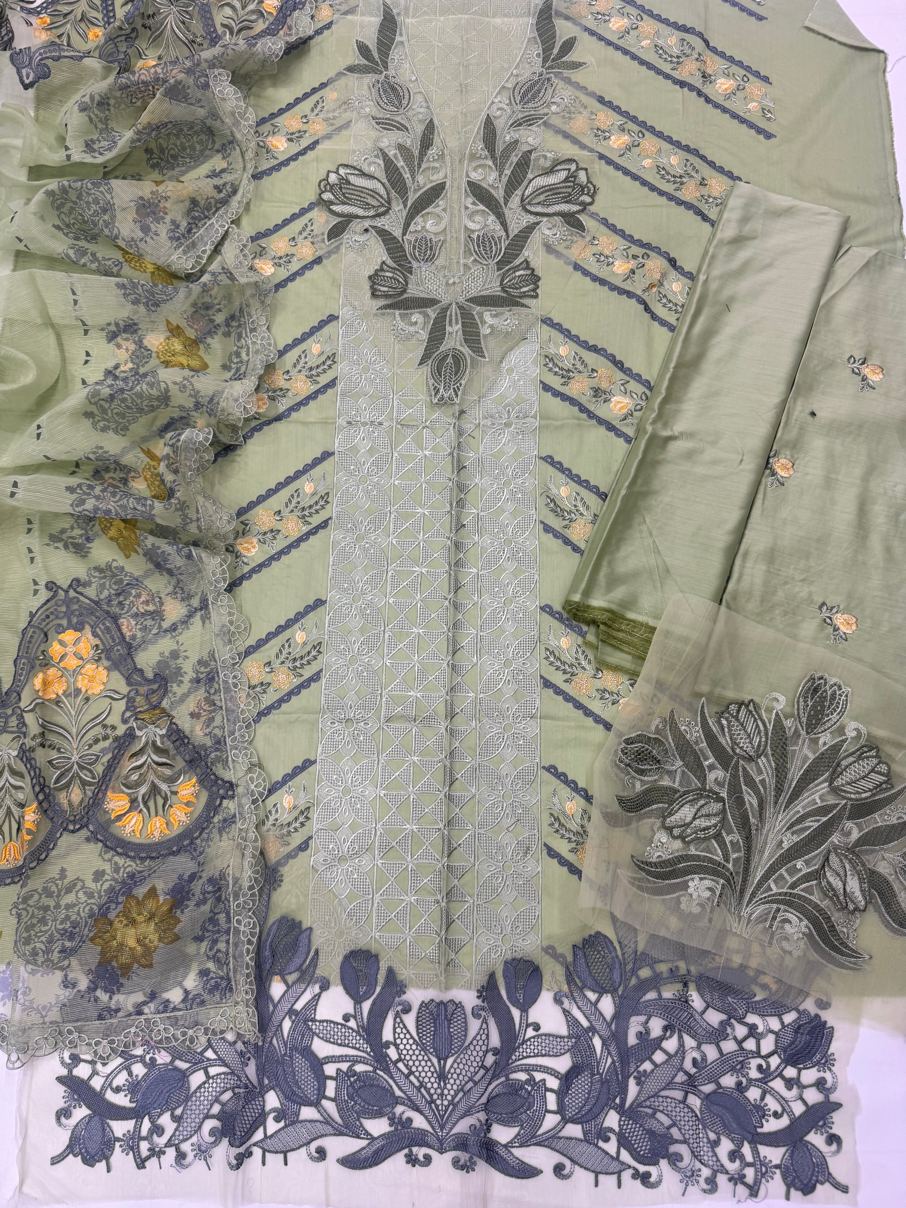 Maria b Viscose 3pc (Pistachio)