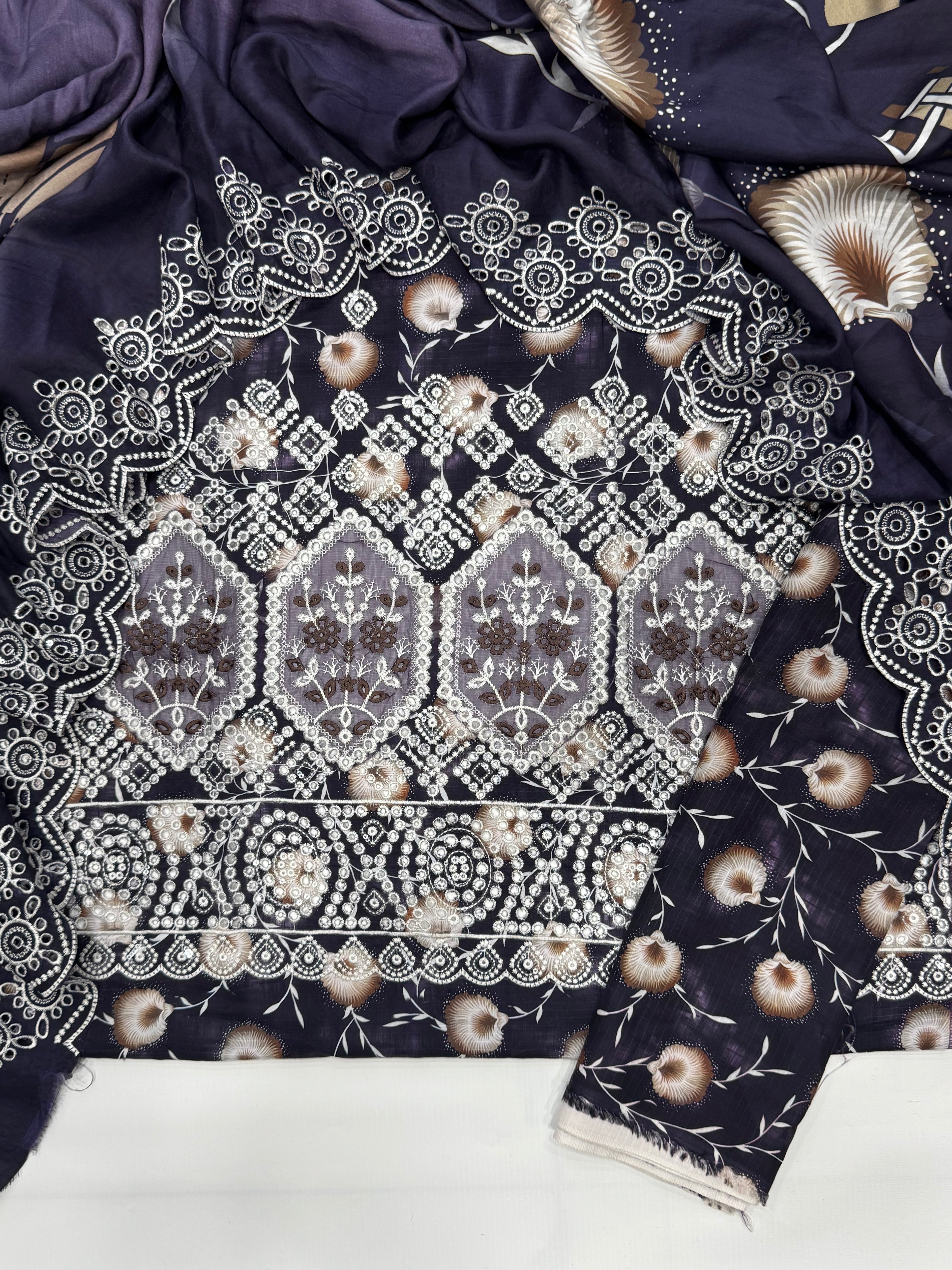 Viscose Embroidered 3Pc
