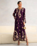 Ethnic silk 2pc Embroidered Purple