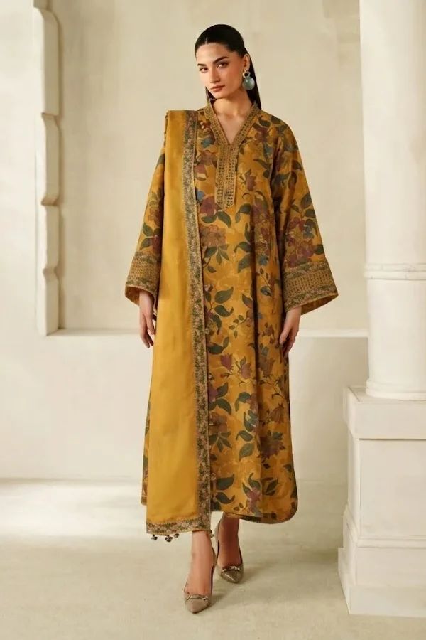 Baroque Trending lawn 3pc Mustard