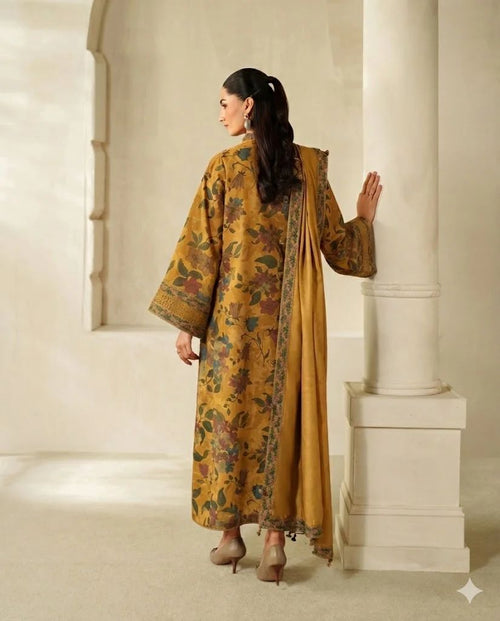 Baroque Trending lawn 3pc Mustard
