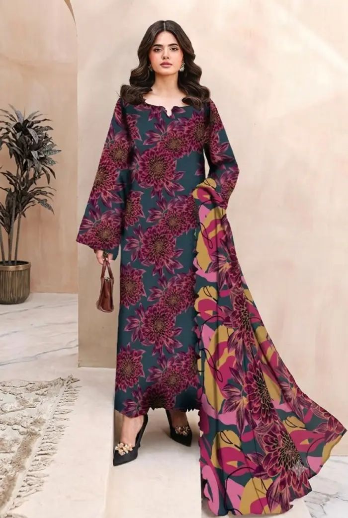 Ramsha Lawn 3pc (Gray)