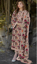 Aneela's 4 corner Embroidery lawn 3pc(skin)