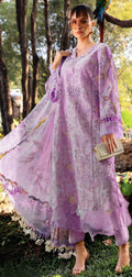 Maria B Butterfly 3pc Lawn(purple)