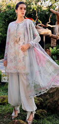 Maria B Butterfly 3pc Lawn(gray)