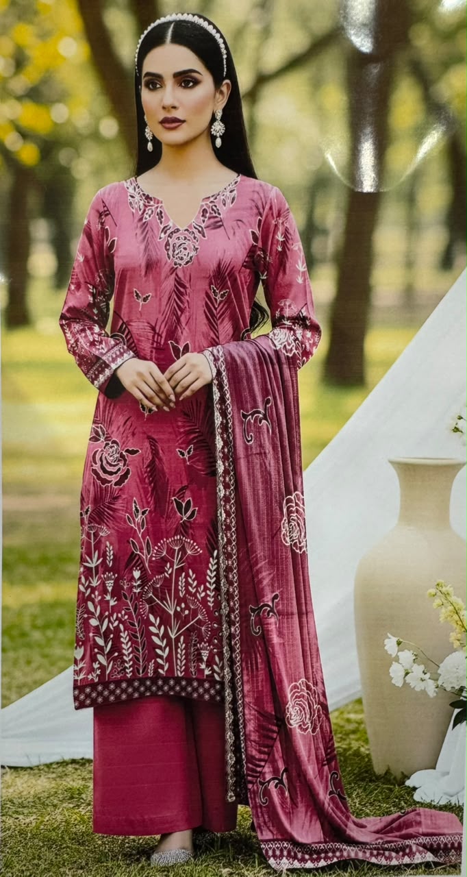 Sana Noor Print+Embroidered Lawn 3pc