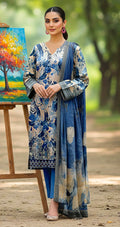 Sana Noor Print+Embroidered Lawn 3pc